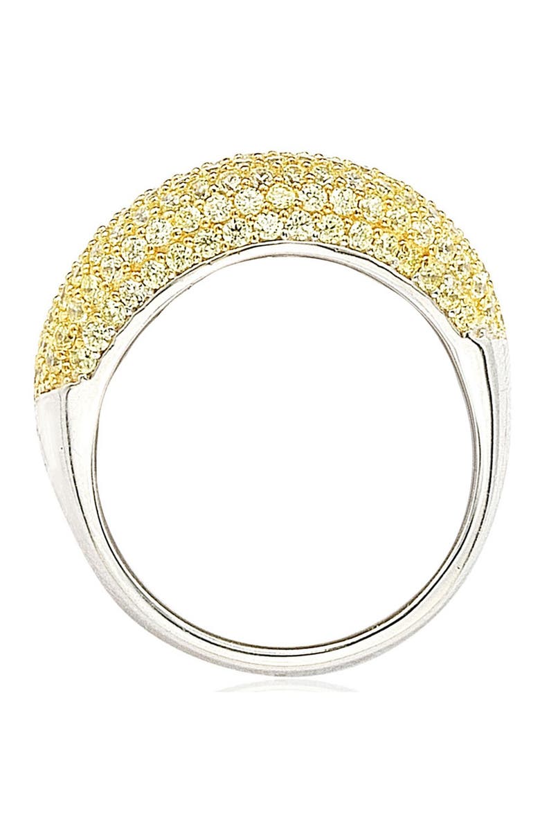 SUZY LEVIAN Sterling Silver Yellow & White CZ Pave Ring, Alternate, color, 