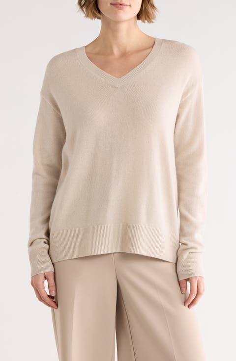 Boxy Wool & Cashmere Blend Sweater