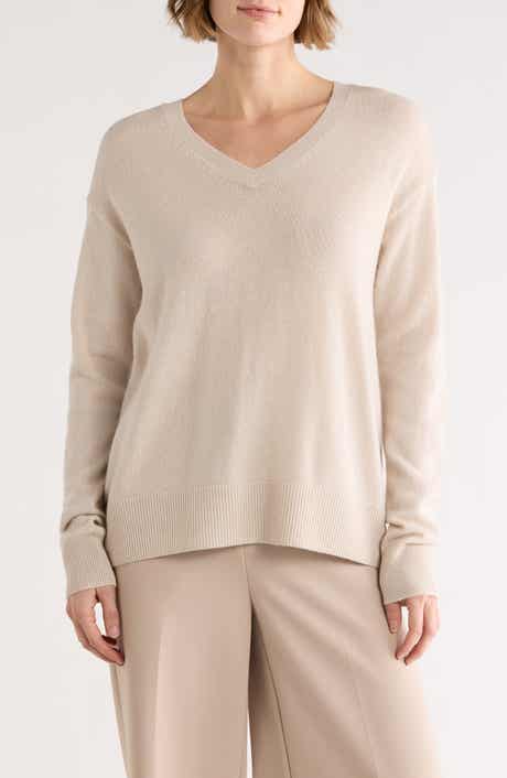 Boxy Wool & Cashmere Blend Sweater