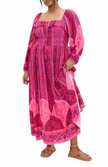 Estelle Print Long Sleeve Maxi Dress