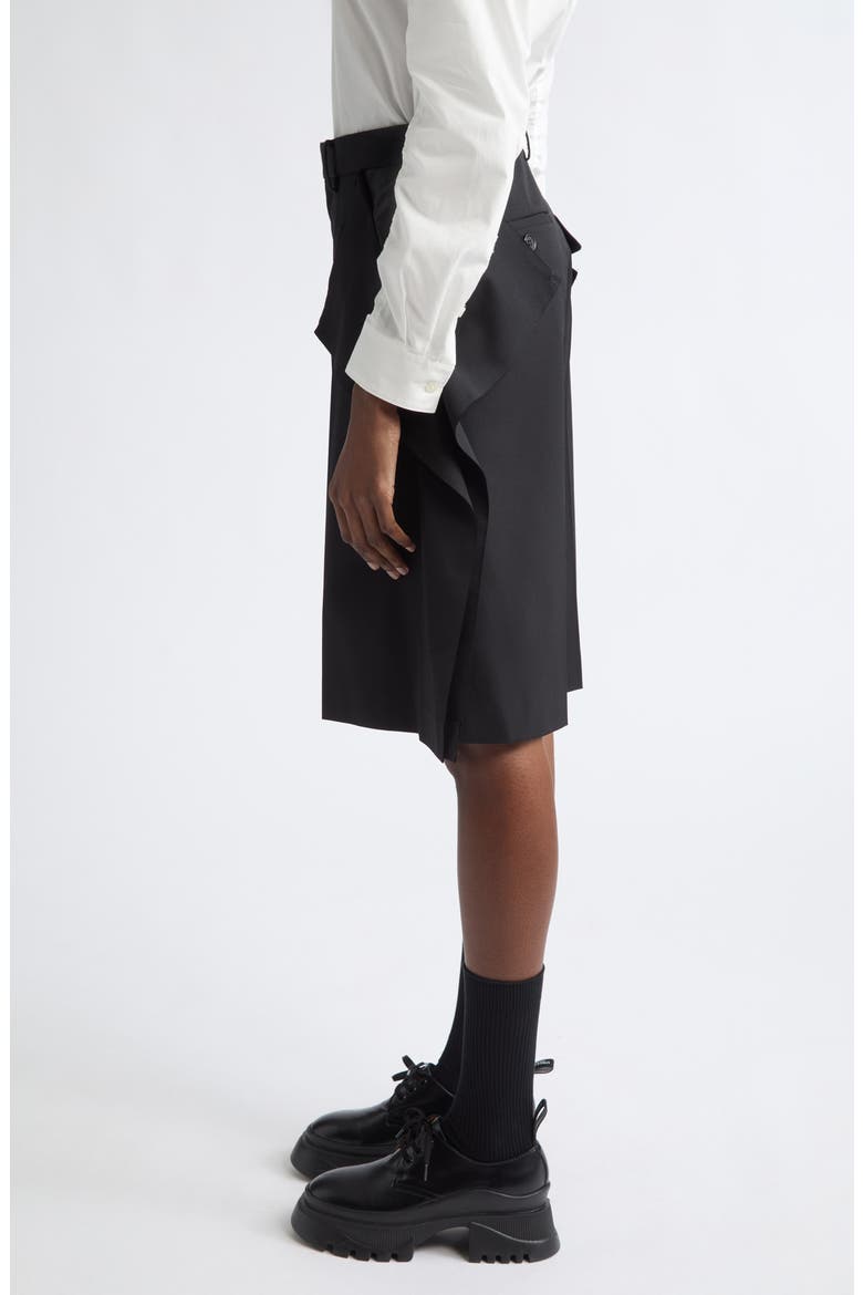 Ruffle Shorts, Alternate, color, BLACK