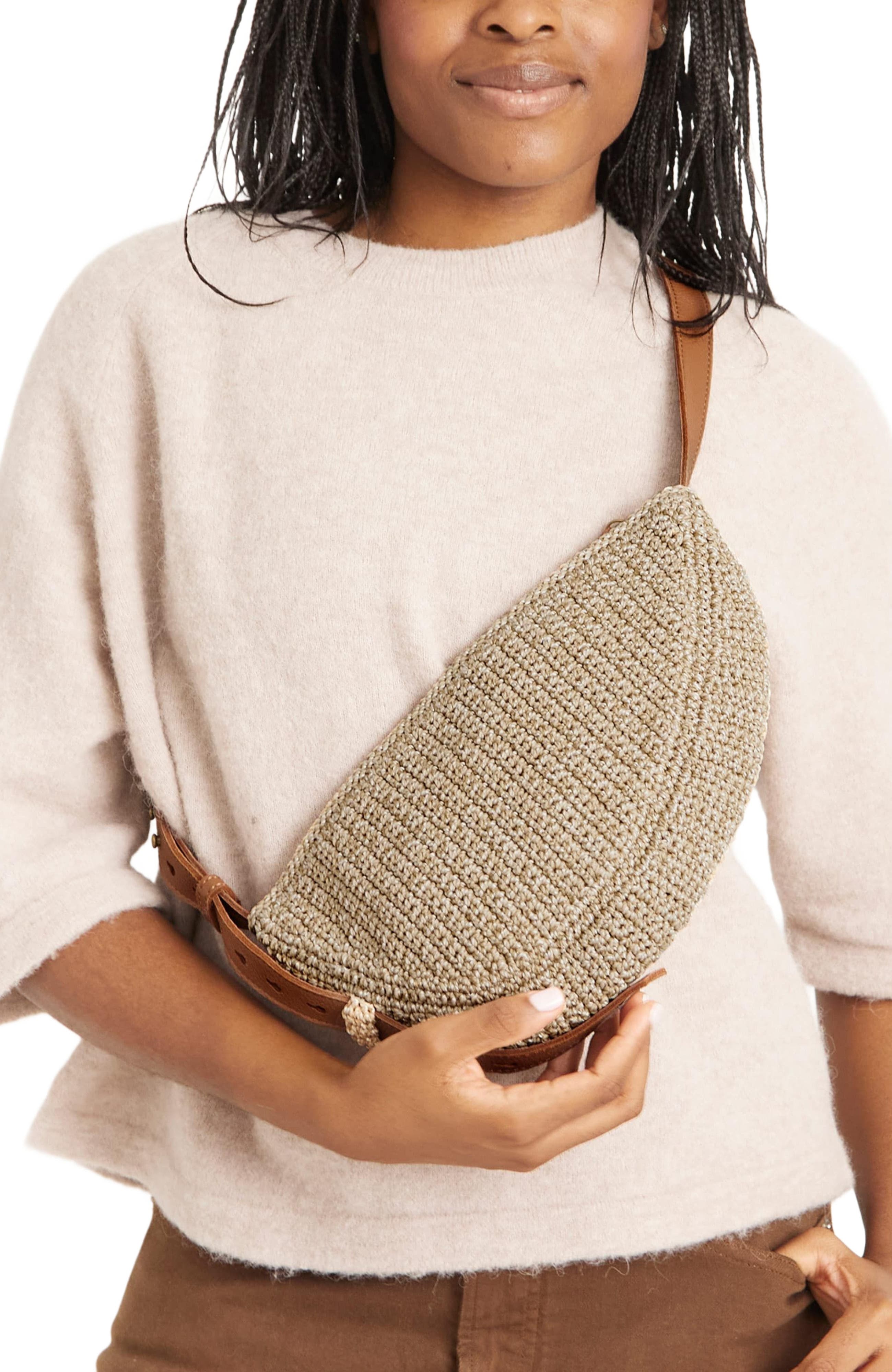 Tess Sling Leather Bag, Alternate, color, Bamboo Static