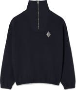 Lacoste Cotton Blend Piqué Knit Quarter Zip Pullover