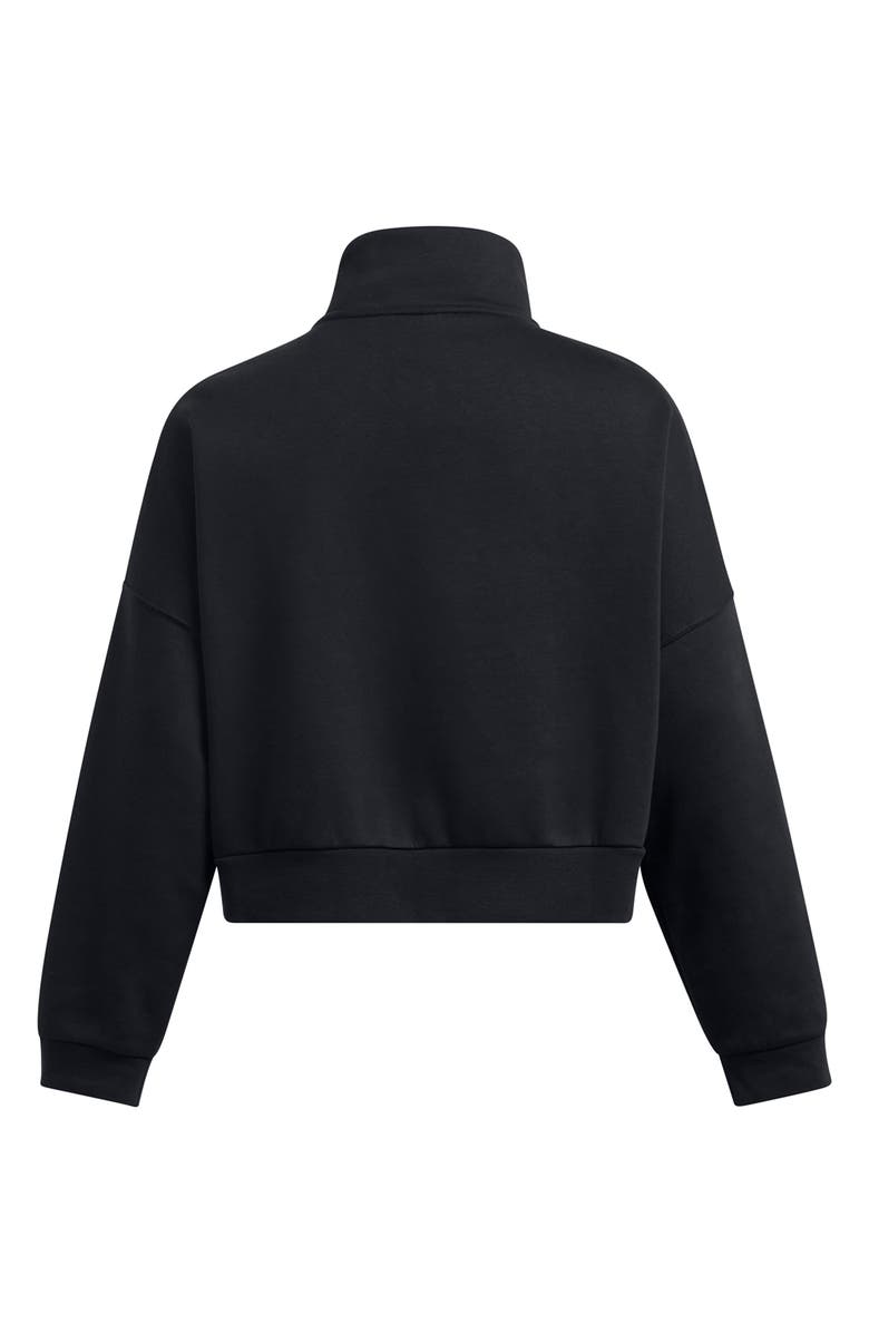 Under Armour Icon Fleece Half Zip PUllover, Alternate, color, Black / / White