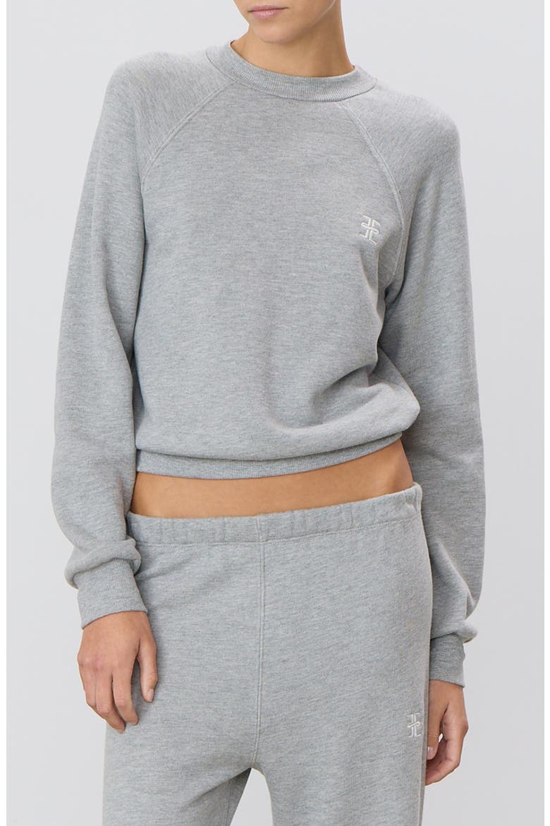 Shrunken Raglan Sweatshirt, Main, color, HEATHER GREY