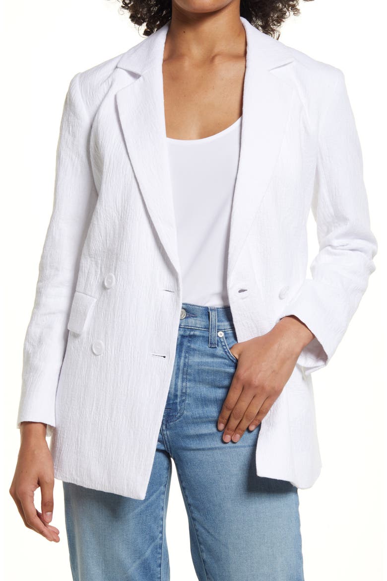 Relaxed Blazer, Main, color, WHITE
