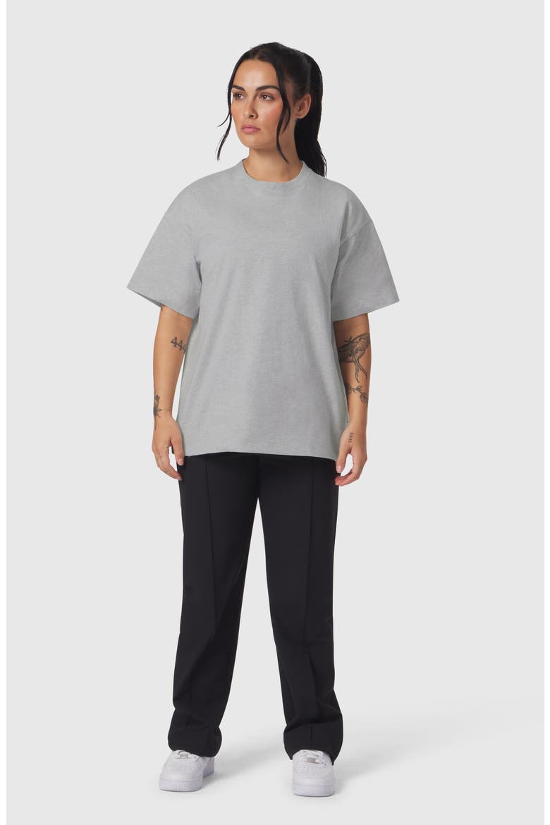 Distressed Relaxed Tee, Main, color, Heather Grey