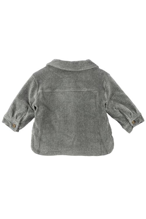 Oh Baby ! Corduroy With Snowdrift Shacket In Heather Grey