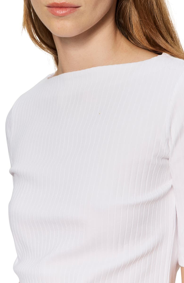 Sanctuary Boat Neck Rib Top, Alternate, color, White