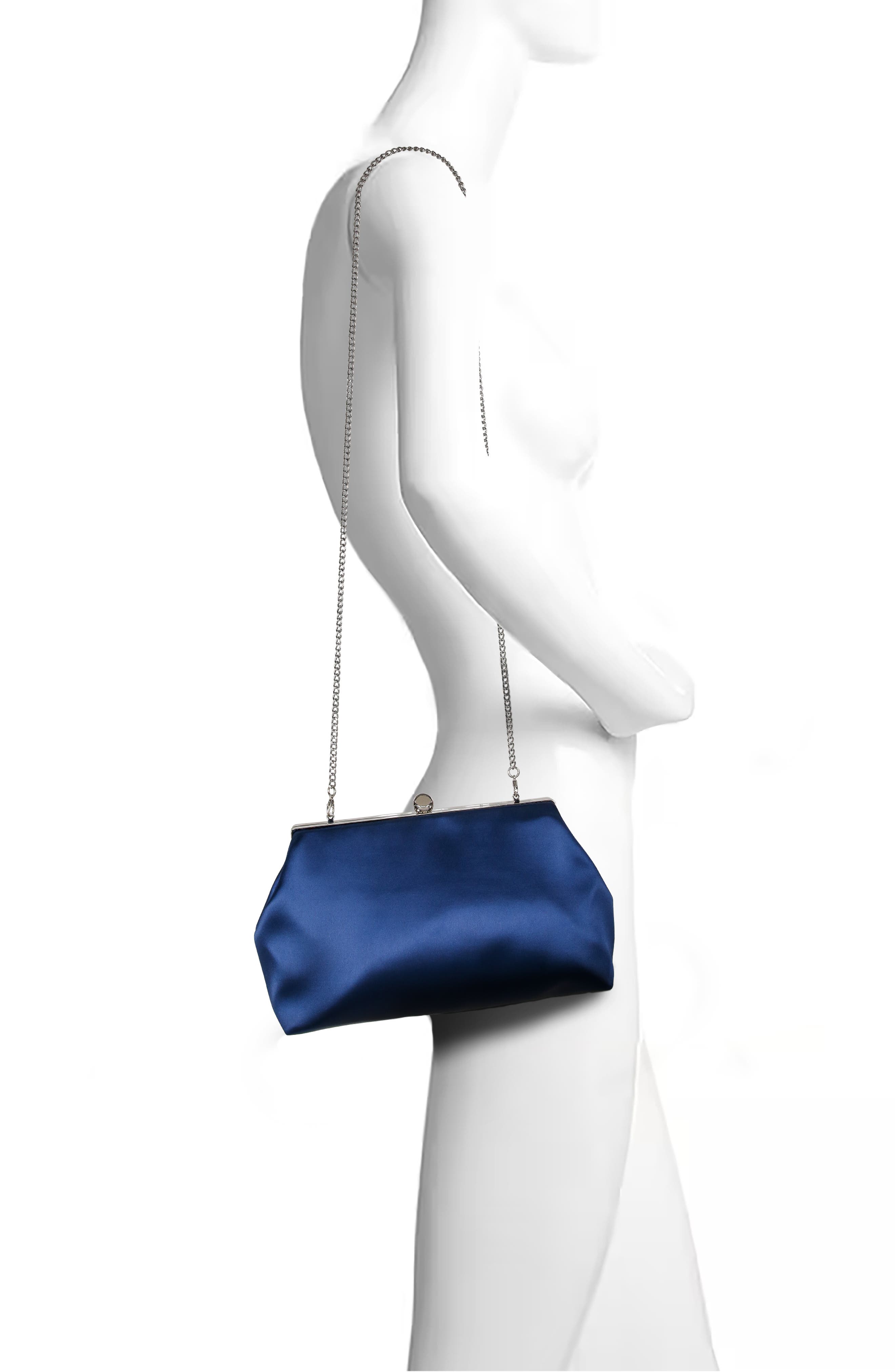 Camilla Classic Satin Pouch, Alternate, color, Navy