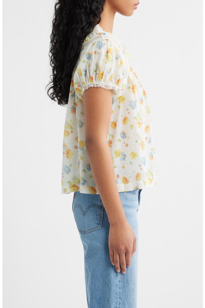 Emile Floral Top, Alternate, color, DAHLIA FLORAL