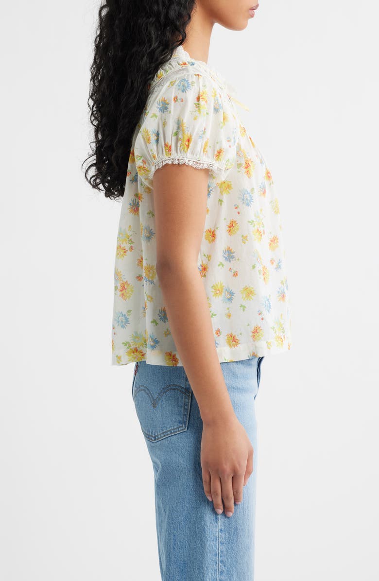DÔEN Emile Floral Top, Alternate, color, Dahlia Floral