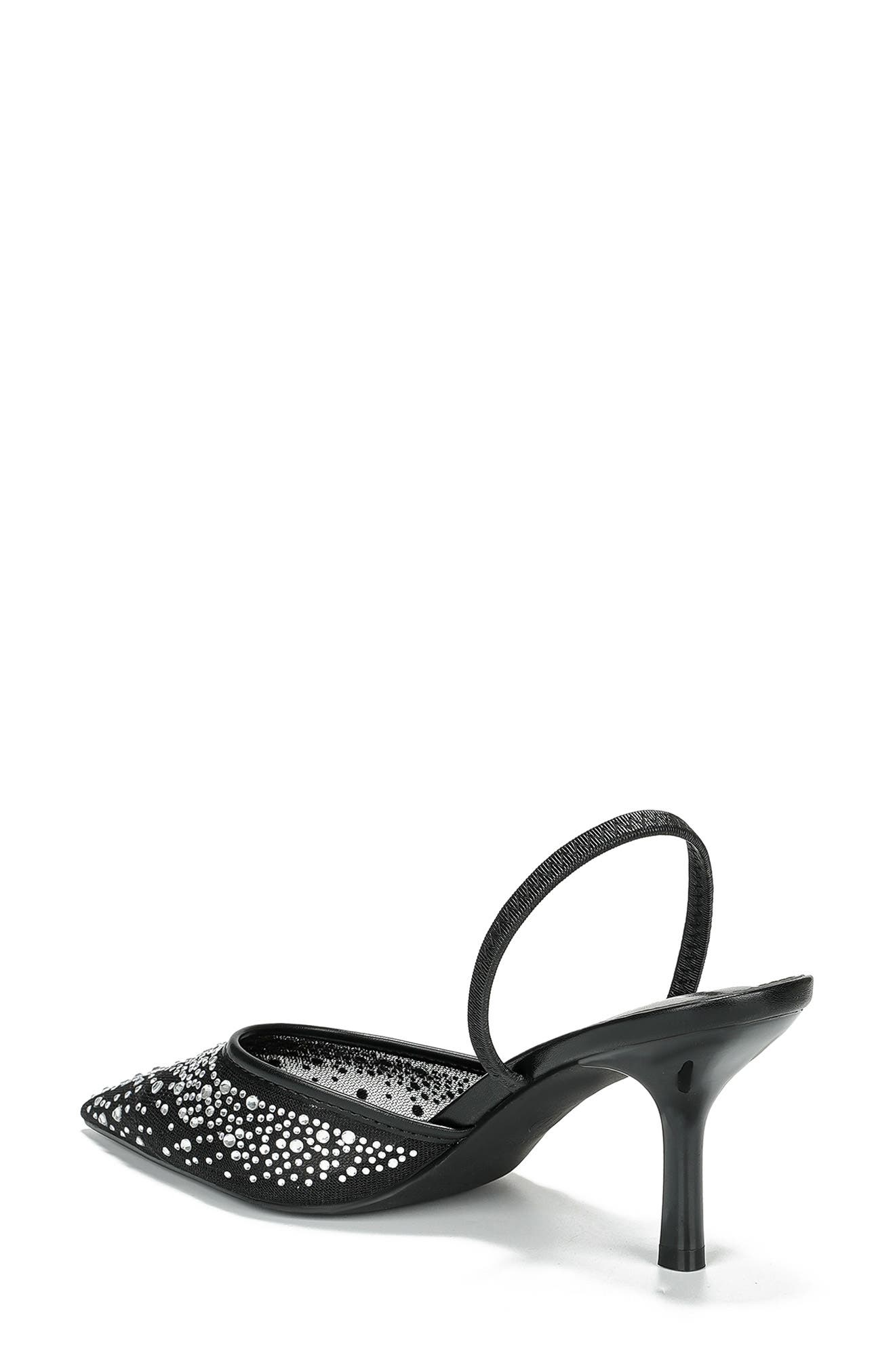 Cara Rhinestone Mesh Pump, Alternate, color, BLACK