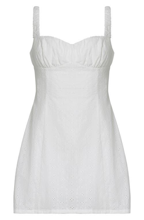Lioness Olsen Eyelet Embroidery Minidress