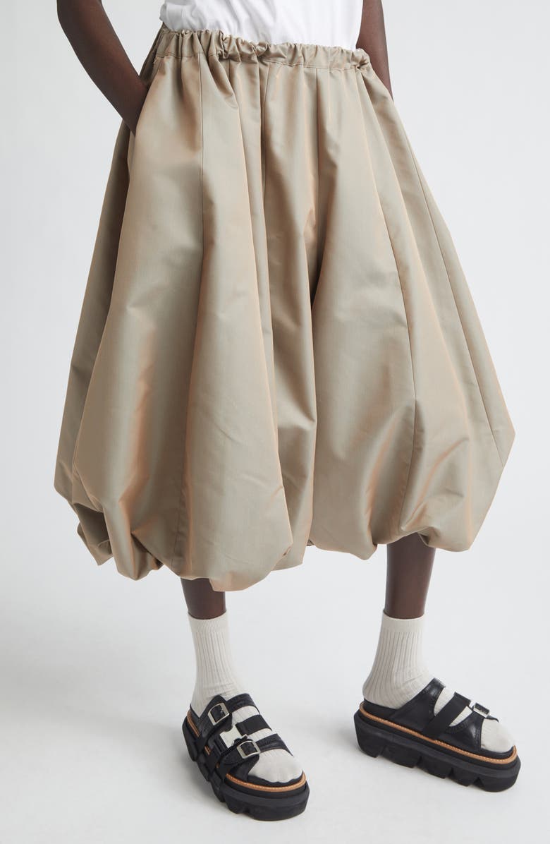 Tao Comme des Garçons Gathered Crop Balloon Pants, Alternate, color, Beige