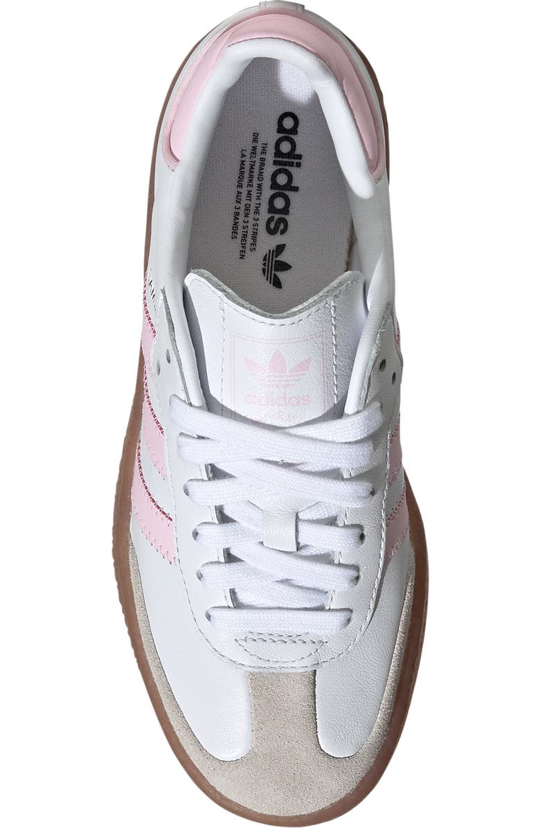 adidas Kids' Sambae Sneaker, Alternate, color, White/ Clear Pink/ Gold