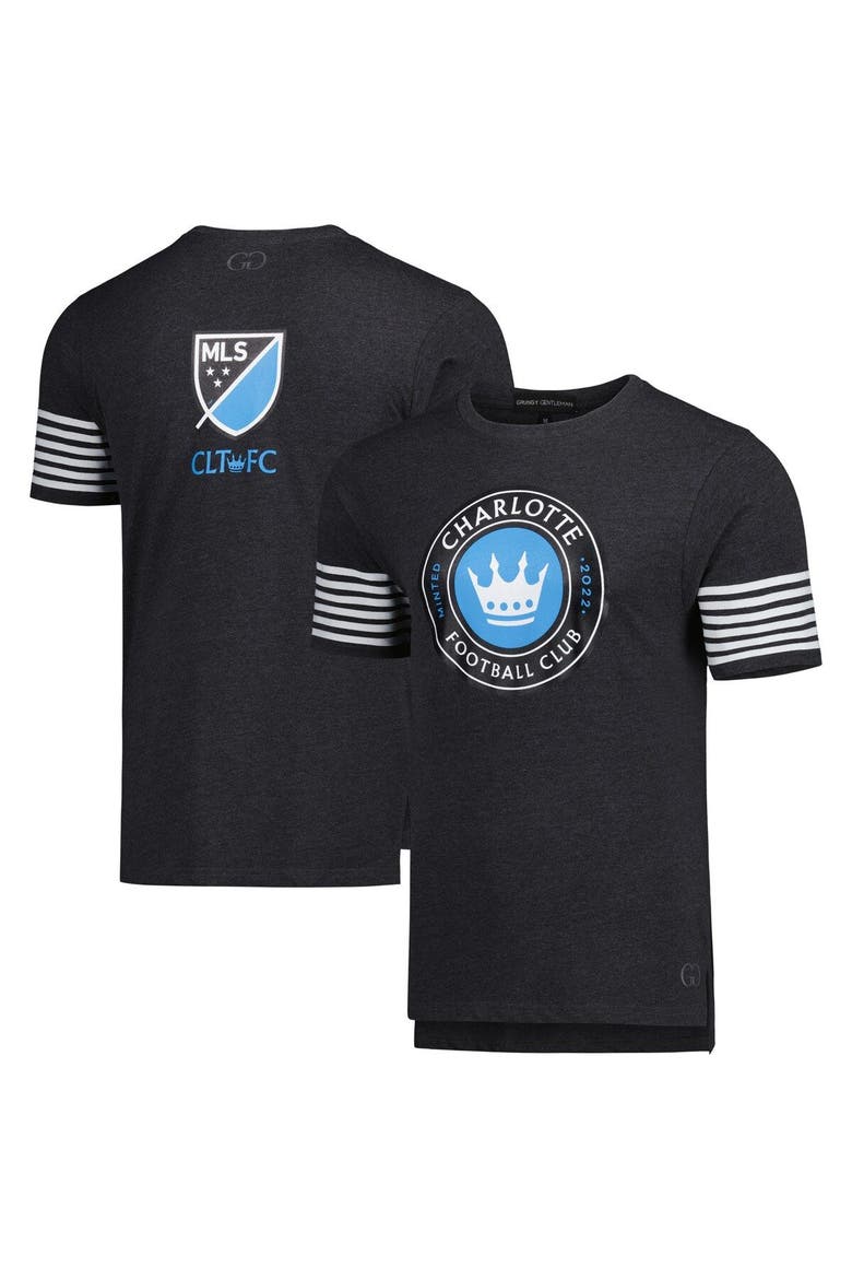 Men's Grungy Gentleman Charcoal Charlotte FC T-Shirt, Main, color, Charcoal