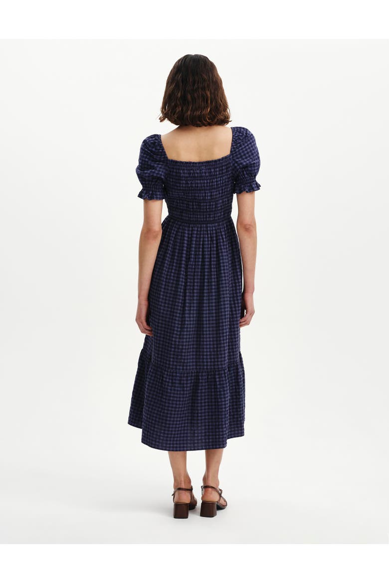 Petite Dawn Square Neck Midi Dress, Alternate, color, Navy