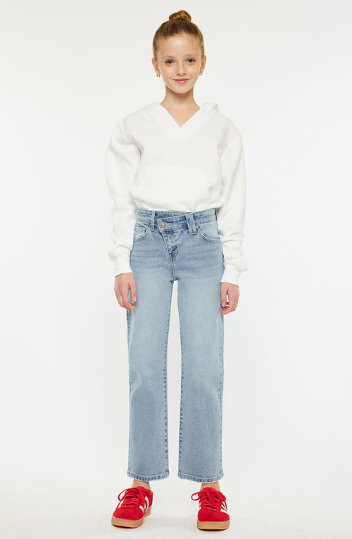 Kancan Sav High Rise Straight Jeans In Blue
