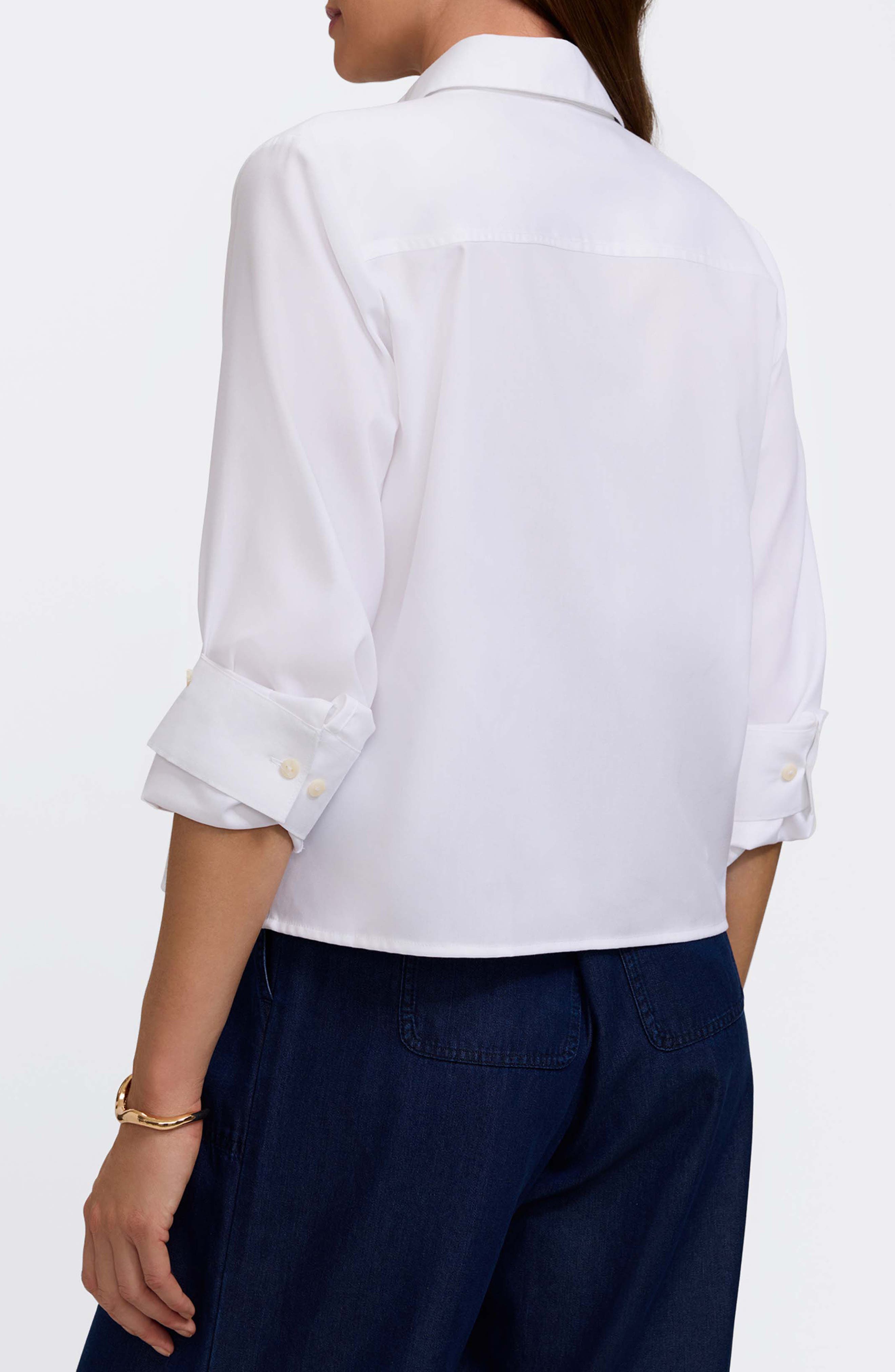 Jodie Cotton Blend Button-Up Shirt - image 2
