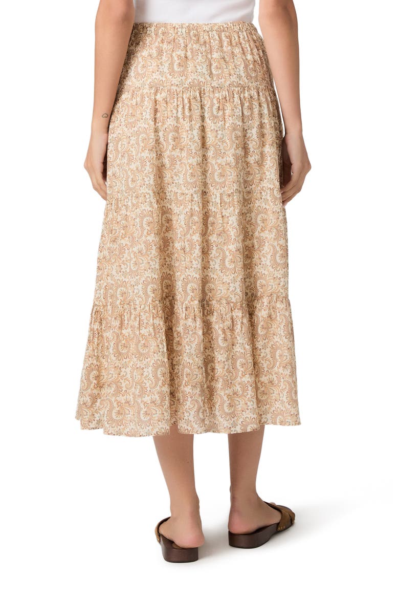 Calabria Print Tiered Maxi Skirt, Alternate, color, BONE MULTI