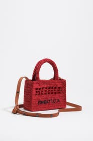 Bimba y Lola Raffia Mini Bag