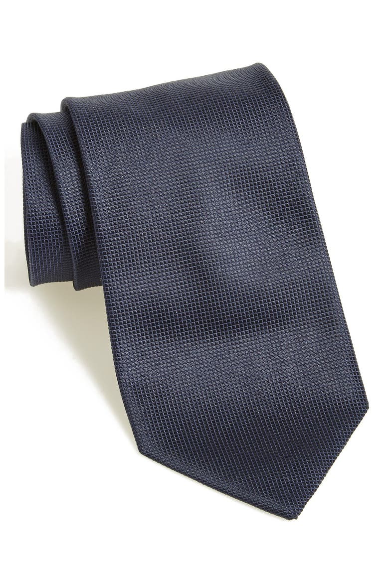 Woven Silk Tie, Main, color, NAVY