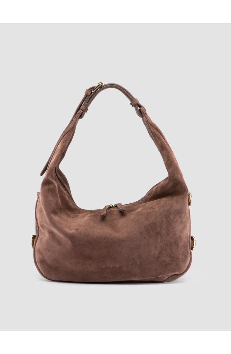 Officine Creative Julie 015 Crescent Shoulder Bag, Main, color, Brown