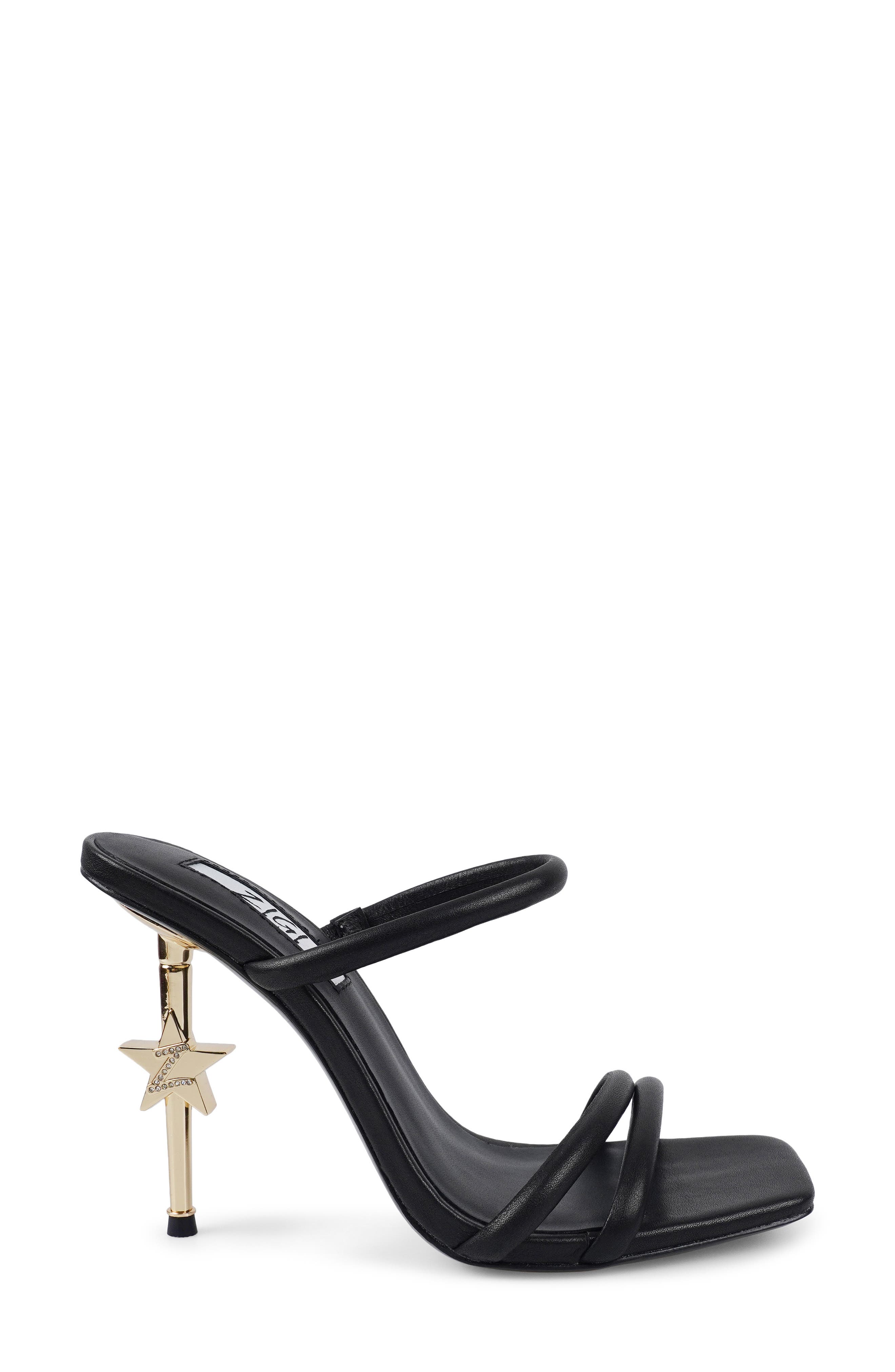 ZIGI Strappy Stiletto Sandal, Alternate, color, Black Leather