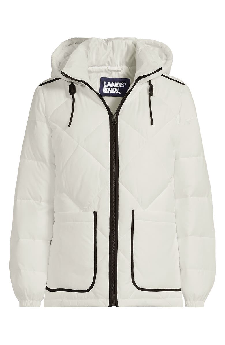 Lands' End Plus Size FeatherFree Insulated Diamond Quilted Jacket, Alternate, color, Egret White