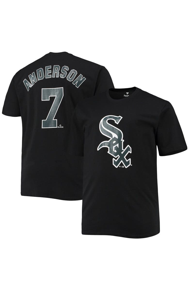 FANATICS Men's Fanatics Branded Tim Anderson Black Chicago White Sox Big & Tall Logo T-Shirt, Main, color, 