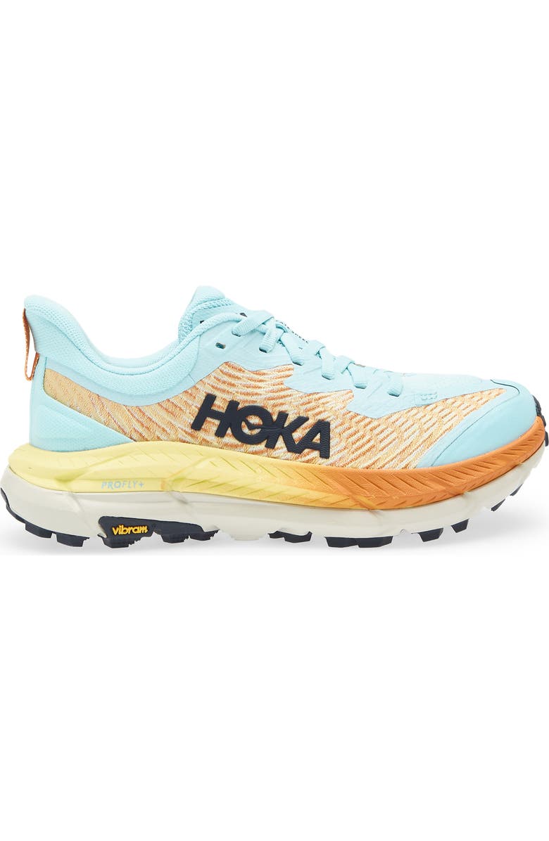 HOKA Mafate Speed 4 Trail Running Shoe, Alternate, color, Cloudless / Sherbet