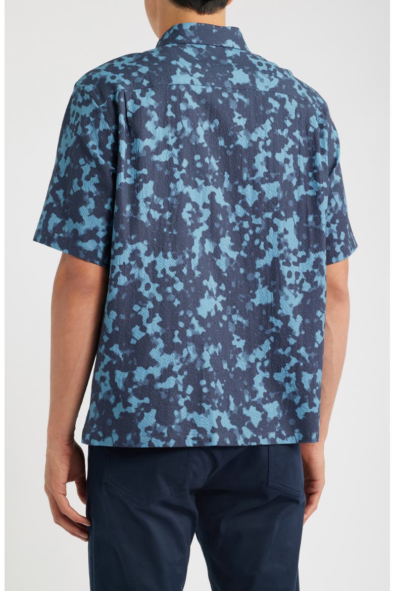 Weekend Short Sleeve Seersucker Button-Up Shirt, Alternate, color, BALTIC MULTI