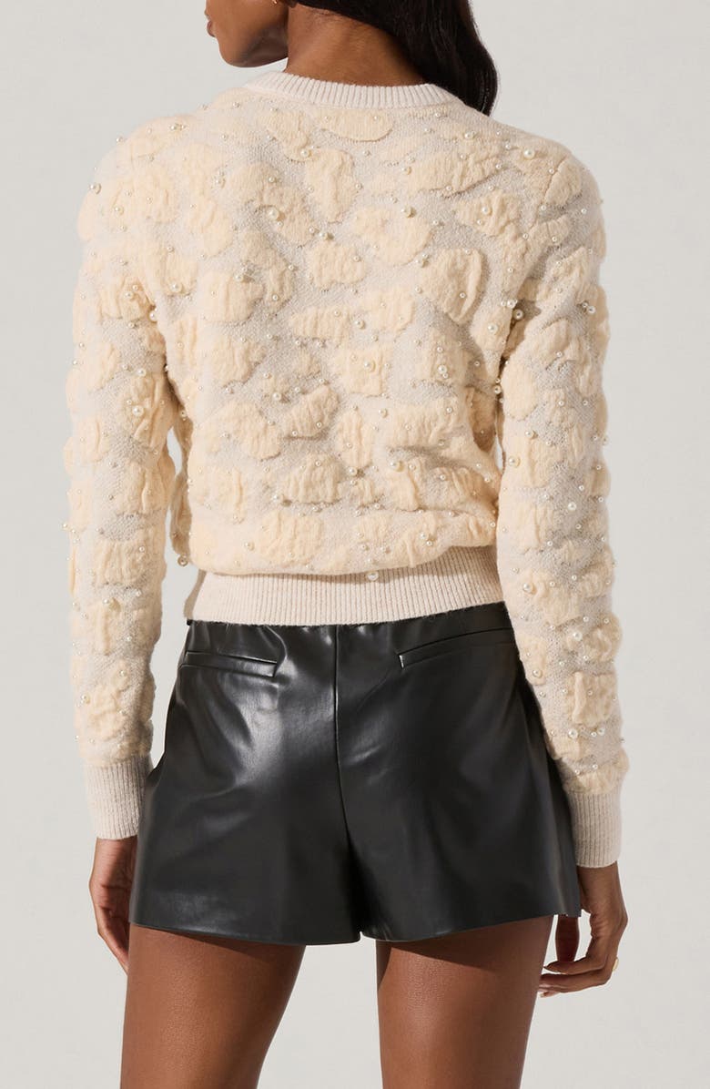 ASTR the Label Faux Pearl Detail Sweater, Alternate, color,