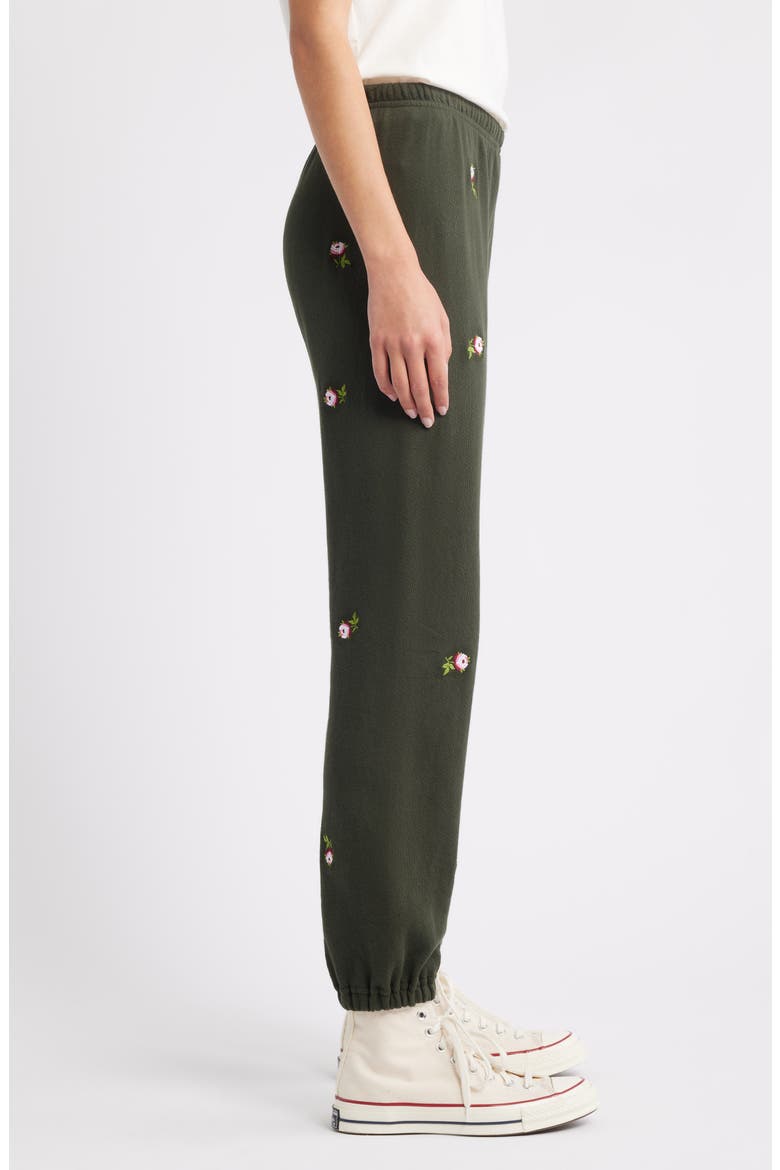 The Stadium Embroidered Cotton Sweatpants, Alternate, color, WOODLAND GREEN