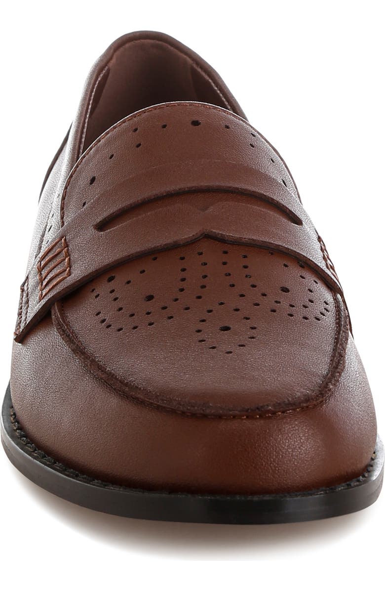 Rag & Co Clotilda Brogue Penny Loafer, Alternate, color, Brown