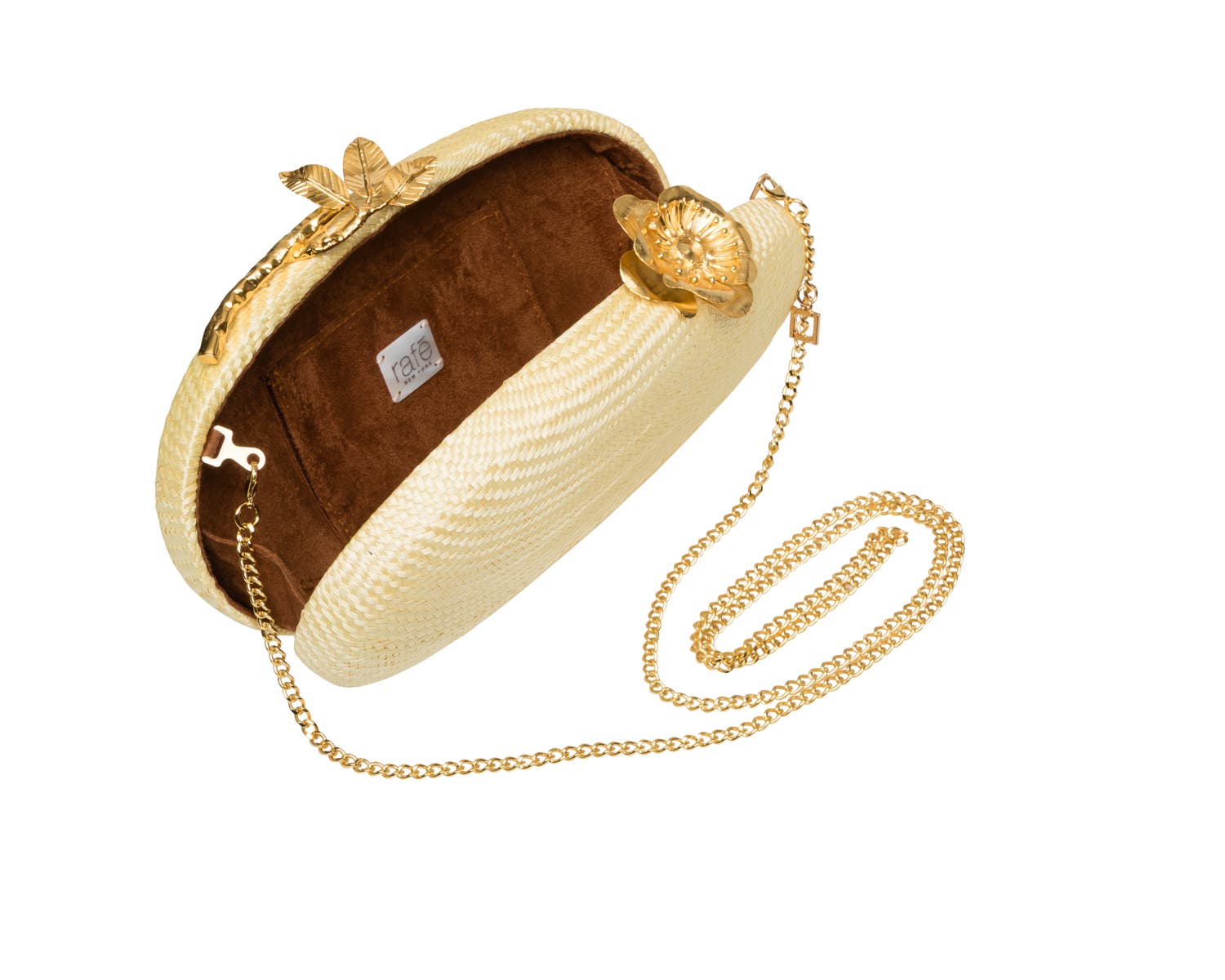 Rafe New York Joanna Oval Clutch, Alternate, color, Pale Yellow