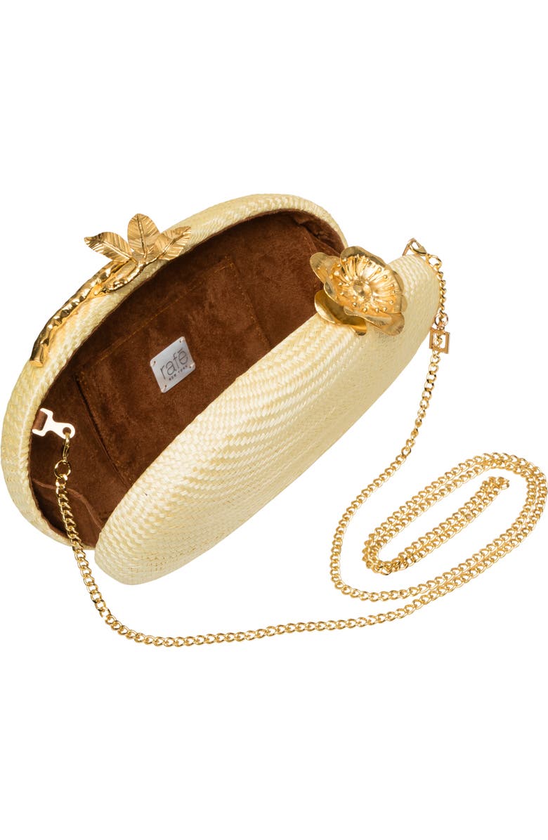 Rafe New York Joanna Oval Clutch, Alternate, color, Pale Yellow