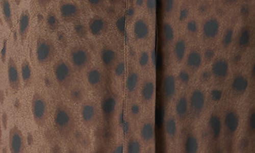 Akris Punto Leopard-print Viscose Georgette Midi Shirtdress In Brown
