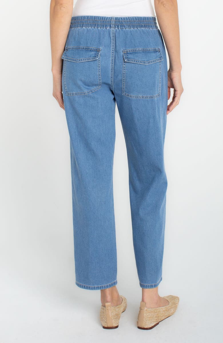 Liverpool Los Angeles Drawstring Ankle Straight Leg Jeans, Alternate, color, Desert Sky