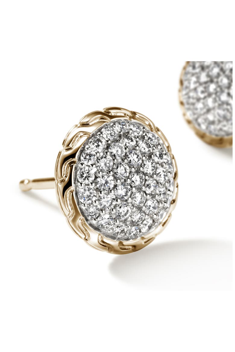 JH Essential Stud Earring, Gold, Sterling Silver, 7MM, Alternate, color, GOLD