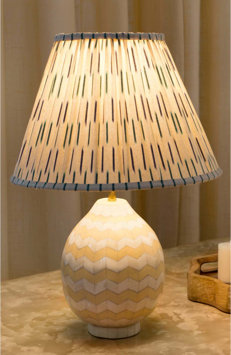 Mela Artisans Ivory Herringbone Table Lamp, Alternate, color,