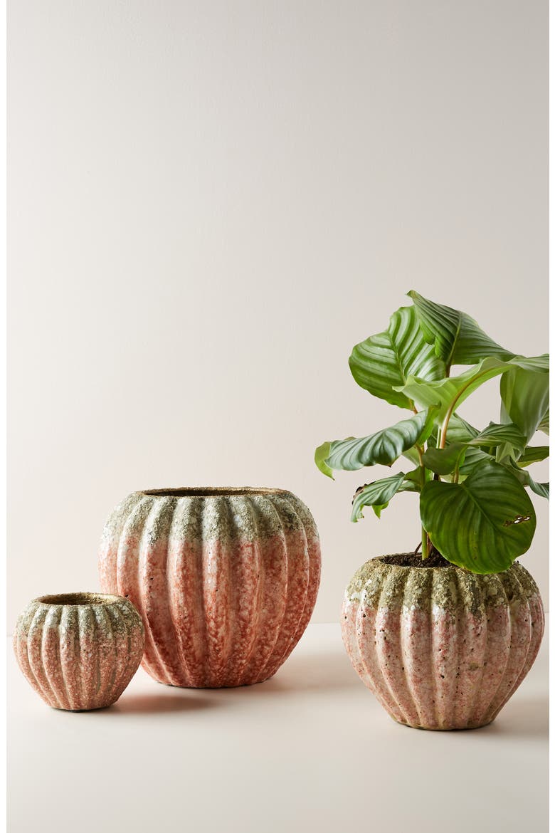 Anthropologie Ariel Planter Pot, Main, color, PINK/ GOLD
