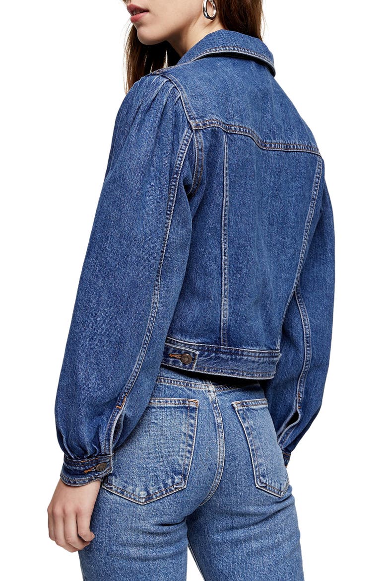 Tilda Denim Jacket, Alternate, color, MID BLUE