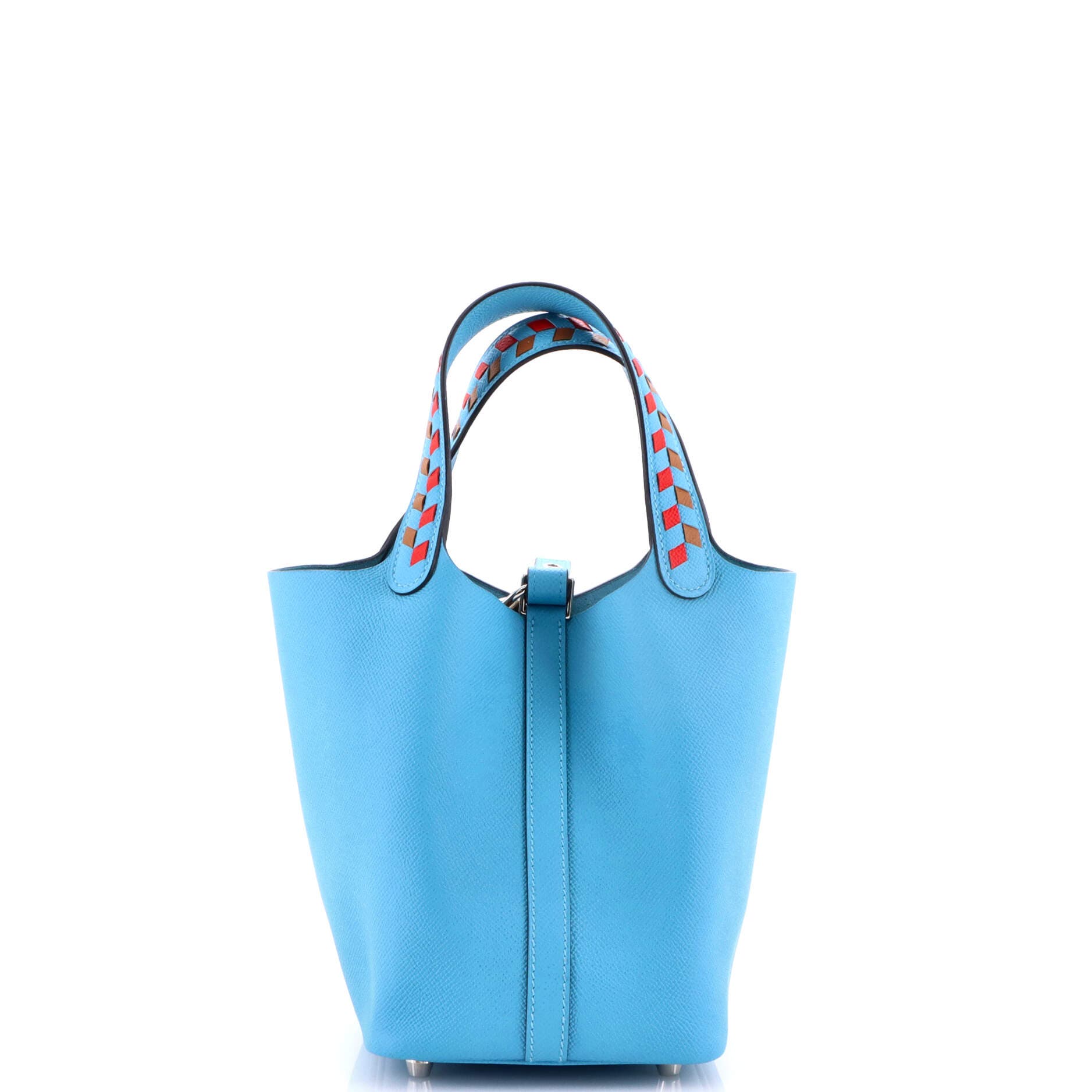 Picotin Lock Bag Tressage Epsom PM, Alternate, color, Blue
