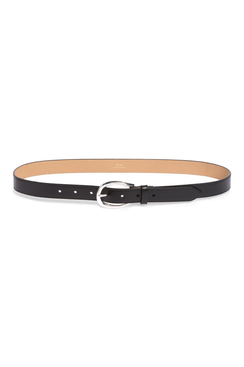 Vegetable Leather Belt, Main, color, BLACK