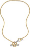 Alexis Bittar Solanales Crystal Pavé Toggle Necklace