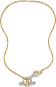 Alexis Bittar Solanales Crystal Pavé Toggle Necklace