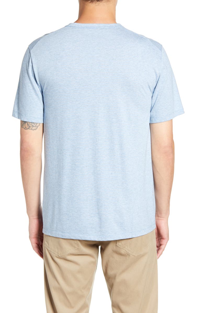 Vince Stripe Cotton Blend Henley T-Shirt, Alternate, color,