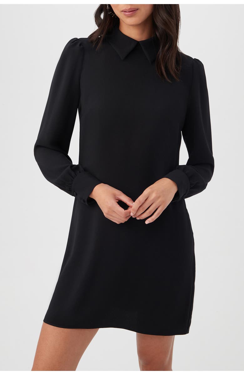 Trina Turk Gaudin 2 Long Sleeve Collared Dress, Alternate, color, Black